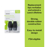 McKesson 146-RTL10320BKB-McKesson Quad Cane Tips, Cane Accessories (CS) - McKesson Quad Cane Tips