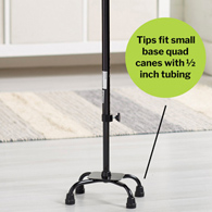 McKesson 146-RTL10320BKB-McKesson Quad Cane Tips, Cane Accessories (CS) - McKesson Quad Cane Tips