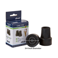 McKesson 146-RTL10322BKB-McKesson Cane Tip for Cane, 3/4-Inch Diameter, Cane Accessories (CS)