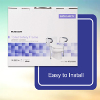 McKesson 146-RTL12000-McKesson Toilet Safety Rail, Gray Aluminum, Toilet Aids