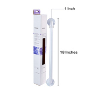McKesson 146-RTL12018-McKesson Wall Grab Bar, White Steel, 18-Inch Length, Safety & Grab Bars