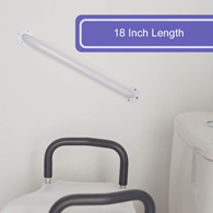 McKesson 146-RTL12018-McKesson Wall Grab Bar, White Steel, 18-Inch Length, Safety & Grab Bars