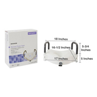 McKesson 146-RTL12027RA-McKesson Raised Toilet Seat, 5-Inch Height, White, Raised Toilet Seats