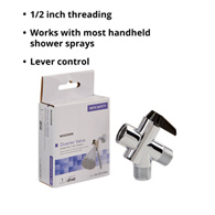 McKesson 146-RTL12046 Diverter Valve for Handheld Shower Spray or Shower Massager, Showers & Sitz Bath (CS/24)