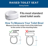 McKesson 146-RTL12064-McKesson Raised Toilet Seat, 4-Inch Height, Toilet Aids