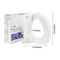 McKesson 146-RTL12064-McKesson Raised Toilet Seat, 4-Inch Height, Toilet Aids