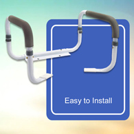 McKesson 146-RTL12087-McKesson Toilet Safety Rail, White Steel, Width-Adjustable, Toilet Aids (CS)