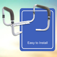 McKesson 146-RTL12087-McKesson Toilet Safety Rail, White Steel, Width-Adjustable, Toilet Aids