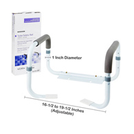 McKesson 146-RTL12087-McKesson Toilet Safety Rail, White Steel, Width-Adjustable, Toilet Aids