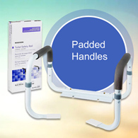 McKesson 146-RTL12087-McKesson Toilet Safety Rail, White Steel, Width-Adjustable, Toilet Aids