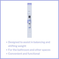 McKesson 146-RTL12118-McKesson Wall Grab Bar, Chrome Finish, Knurled Steel, Safety & Grab Bars (CS)