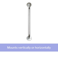 McKesson 146-RTL12118-McKesson Wall Grab Bar, Chrome Finish, Knurled Steel, Safety & Grab Bars (CS)