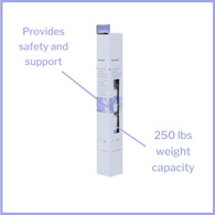 McKesson 146-RTL12118-McKesson Wall Grab Bar, Chrome Finish, Knurled Steel, Safety & Grab Bars (CS)