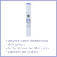 McKesson 146-RTL12118-McKesson Wall Grab Bar, Chrome Finish, Knurled Steel, Safety & Grab Bars