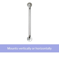 McKesson 146-RTL12118-McKesson Wall Grab Bar, Chrome Finish, Knurled Steel, Safety & Grab Bars