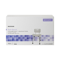 McKesson 146-RTL12202KDR-McKesson Aluminum Bath Bench, 15-1/2-19-1/2 Inch Height, Benches