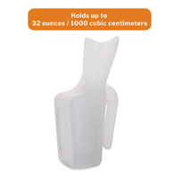 McKesson 146-RTLPC23201-F Female Urinal without Cover (CS/6)