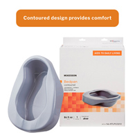 McKesson 146-RTLPC23212 Reusable Contoured Bedpan, 84 oz (CS/6)