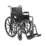 McKesson 146-SSP216DDA-SF Manual Wheelchair, 16 in Seat Width, Swing-Away Footrest