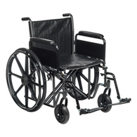 McKesson 146-STD22ECDFA-SF Bariatric Wheelchair, 22 in Seat Width, Swing-Away Footrest