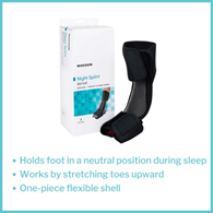McKesson 155-14040S-M Low Profile Dorsal Night Splint, Small/Medium, Ankle Braces & ft Supports (EA/1)