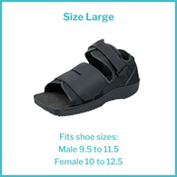 McKesson 155-79-81237 Square Toe Post-Op Shoe, Male 10-11/Female 11-12, Ankle Braces & ft Supports (EA/1)