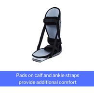 McKesson 155-79-97757 Adjustable Flexion Straps with Toe Wedge Plantar Fasciitis Night Splint, Large, Ankle (EA/1)
