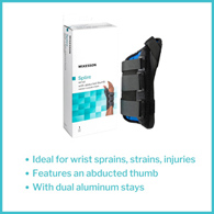 McKesson 155-81-87313 Left Wrist Splint with Abducted Thumb, Small, Wrist, Hand & Finger Supports (EA/1)