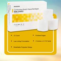 McKesson 16-011 Non-Sterile Conforming Bandage, 2 in x 4.1 yd (CS/96)