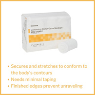 McKesson 16-012 Non-Sterile Conforming Bandage, 3 in x 4.1 yd (CS/96)