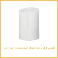 McKesson 16-012 Non-Sterile Conforming Bandage, 3 in x 4.1 yd (CS/96)