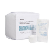 McKesson 16-016-McKesson Sterile Conforming Bandage, 1 Inch x 1-7/10 Yard, Compression Bandage (BG)