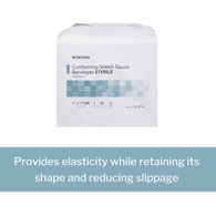 McKesson 16-016-McKesson Sterile Conforming Bandage, 1 Inch x 1-7/10 Yard, Compression Bandage (CS)