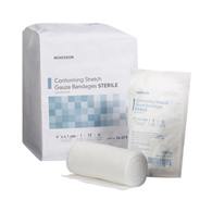 McKesson 16-019-McKesson Sterile Conforming Bandage, 4 Inch x 4-1/10 Yard, Compression Bandage (BG)