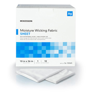 McKesson 16-1036S-McKesson Silver Moisture Wicking Fabric, 10 x 36 Inch, Silver Dressings (PK)