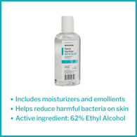 McKesson 16-1068 Gel Hand Sanitizer with Aloe 4 oz (CS/24)