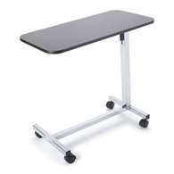 McKesson 16-11610-Overbed Table McKesson Non-Tilt Spring Assisted Lift 28-1/4 to 43-1/4 in Height Range, Over Bed