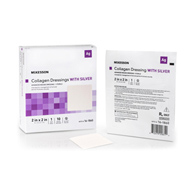 McKesson 16-1860-McKesson Silver Collagen Dressing, 2 x 2 Inch, Silver Dressings