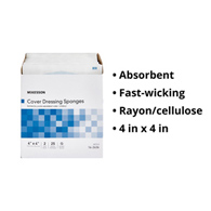 McKesson 16-2436 Medi-Pak Performance Plus Cover Sponge-50/Box