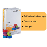 McKesson 16-4201 Self-Adherent Closure Cohesive Bandage, 1 in x 5 yd (CS/30)