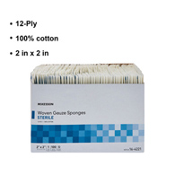 McKesson 16-4221 Sterile Gauze Sponge, 2 x 2 in (CS/2400)