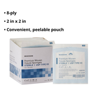 McKesson 16-42228-McKesson Sterile USP Type VII Gauze Sponge, 2 x 2 Inch, Sponges & Pads (CS)