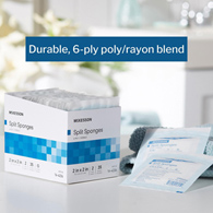 McKesson 16-4226-McKesson IV/Drain Split Dressing, 2 x 2 Inch, I.V. & Tracheostomy Dressings (CS)