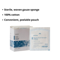McKesson 16-4241 Sterile Gauze Sponge, 4 x 4 in (CS/1200)