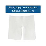 McKesson 16-42426-McKesson IV/Drain Split Dressing, 4 x 4 Inch, I.V. & Tracheostomy Dressings (CS)