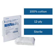 McKesson 16-42441 Medi-Pak Sterile Gauze Sponge-1280/Case