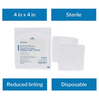 McKesson 16-42442-McKesson Sterile USP Type VII Gauze Sponge, 4 x 4 Inch, Sponges & Pads (CS)