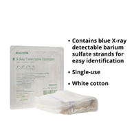 McKesson 16-42447-McKesson Sterile X-ray Detectable Gauze Sponge, 4 x 8 Inch, Sponges & Pads (CS)