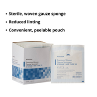 McKesson 16-42448-McKesson Sterile USP Type VII Gauze Sponge, 4 x 4 Inch, Sponges & Pads (CS)