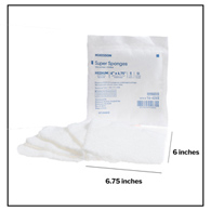 McKesson 16-4265-McKesson Sterile Fluff Dressing, 6 x 6-3/4 Inch, Gauze Dressings (BX)